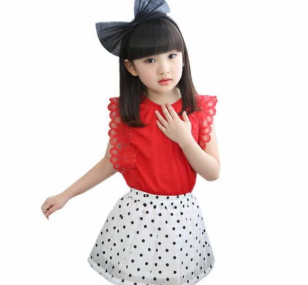 Image of Red Top with Skirt