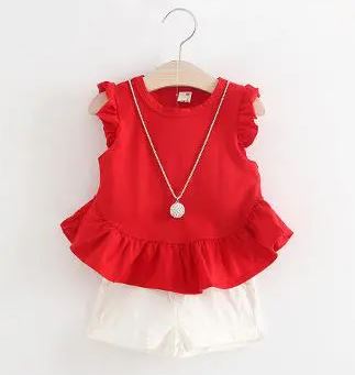 Red Top with White short