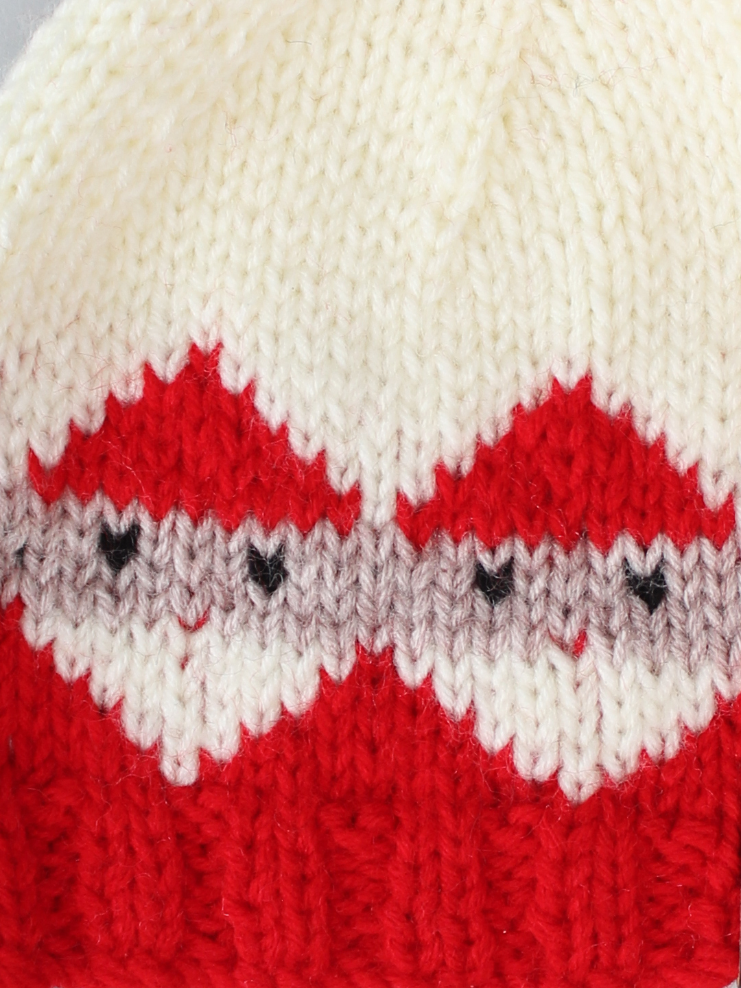 Santa Hat with Pom Pom for Infants and Kids - Off-White