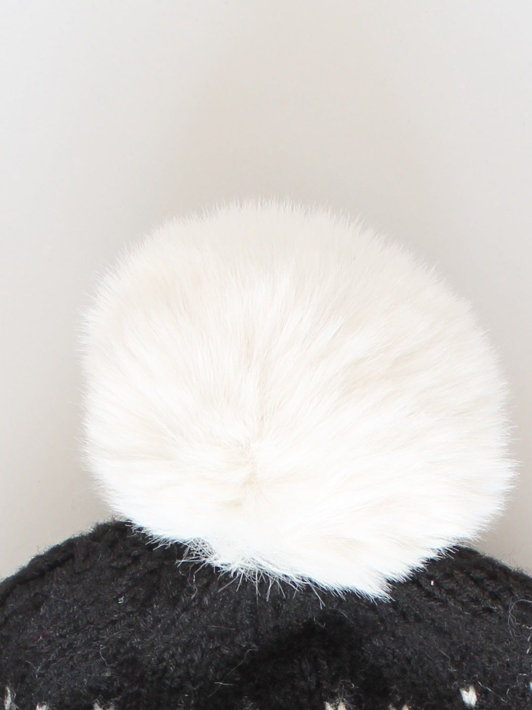 Self Design Pom Pom Beanie Hats for Women - Dark Grey