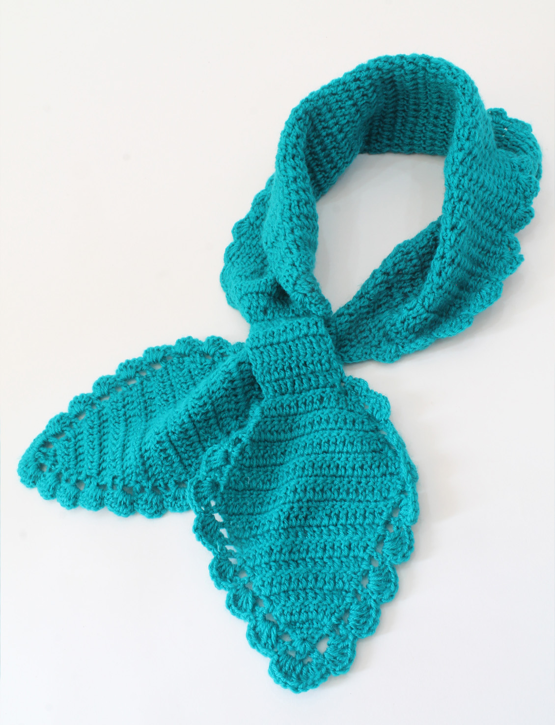 Self Fastening Keyhole Winter Neckwarmer - Sea Green