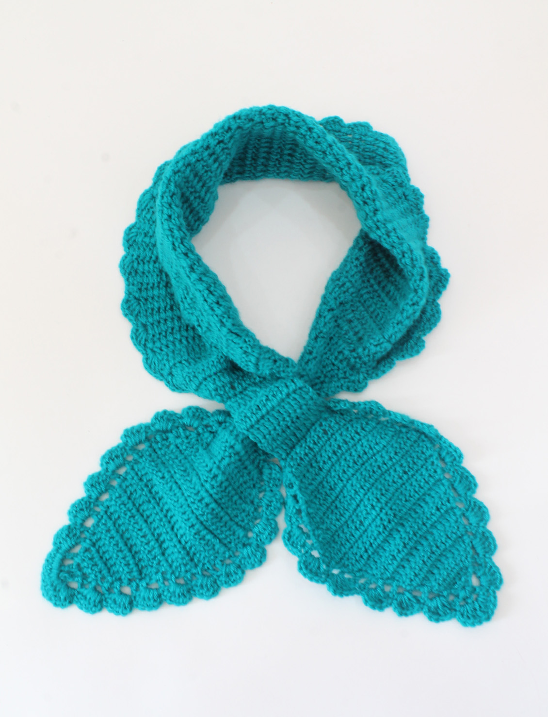 Self Fastening Keyhole Winter Neckwarmer - Sea Green
