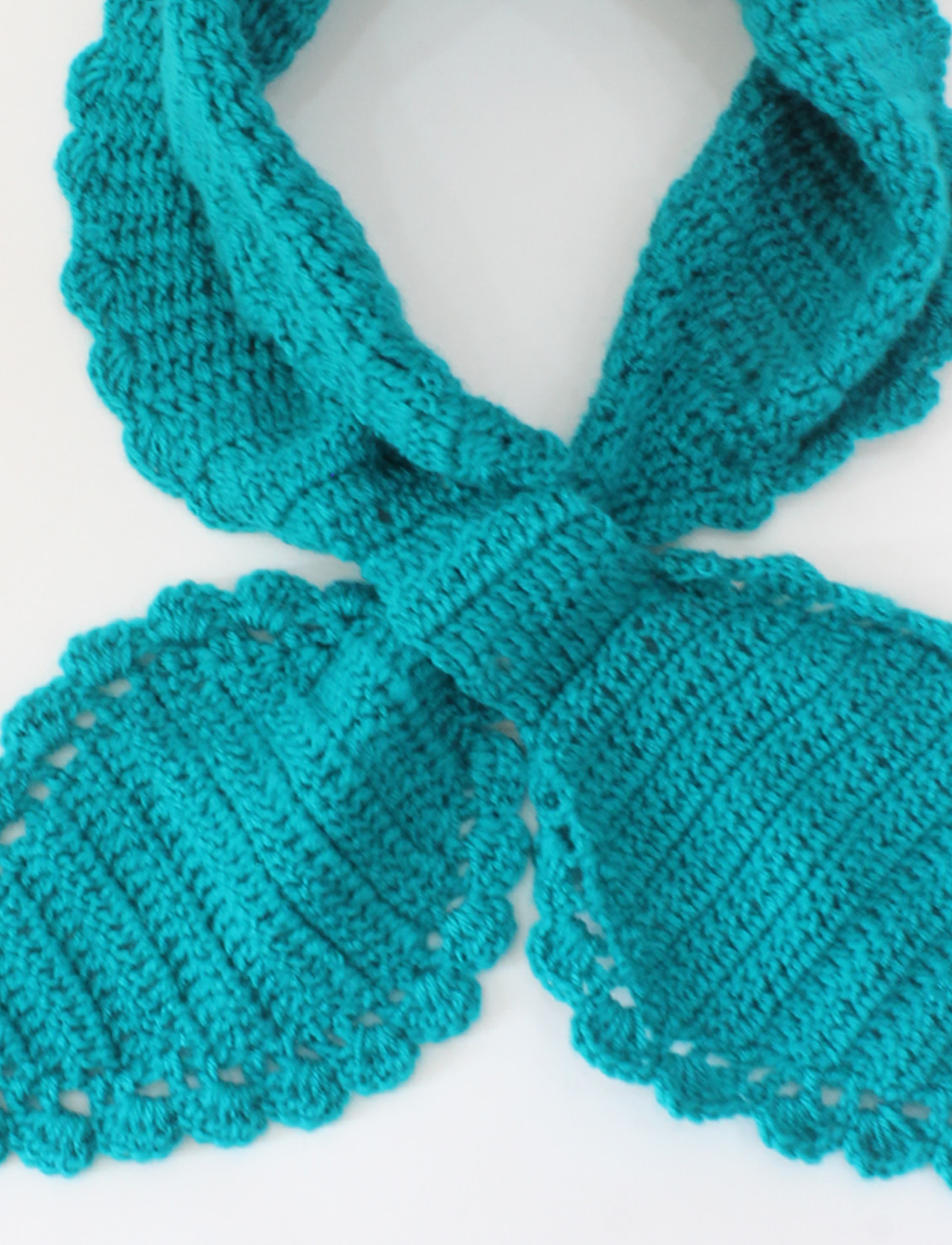 Self Fastening Keyhole Winter Neckwarmer - Sea Green