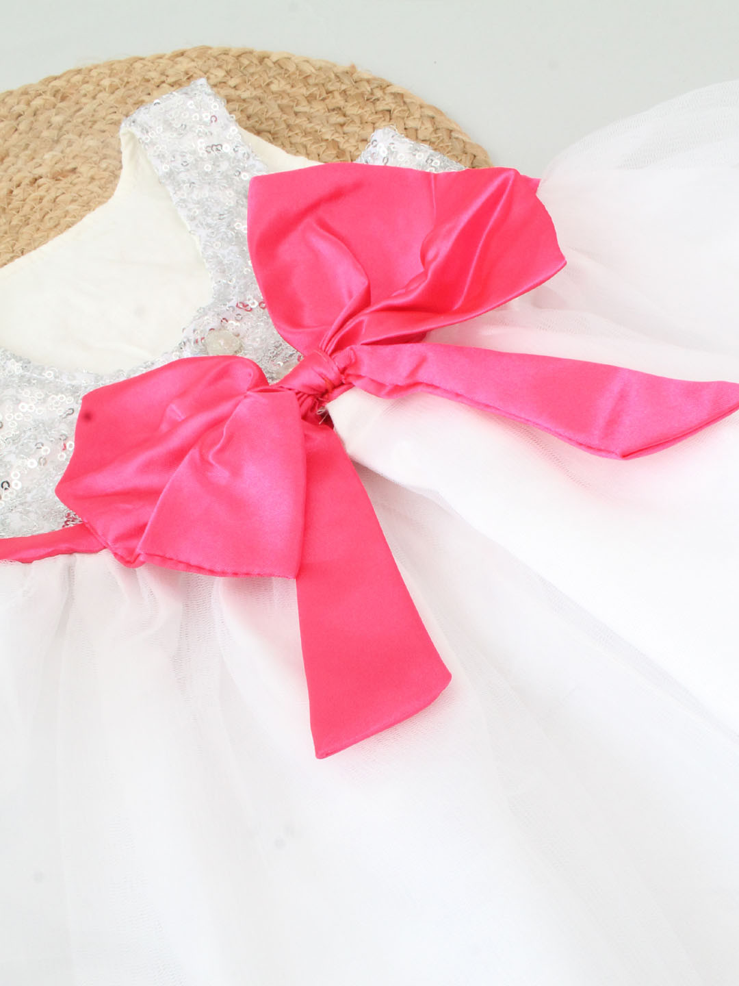 Sequins Embellished Bow Detailed Tutu Party Wear Dress