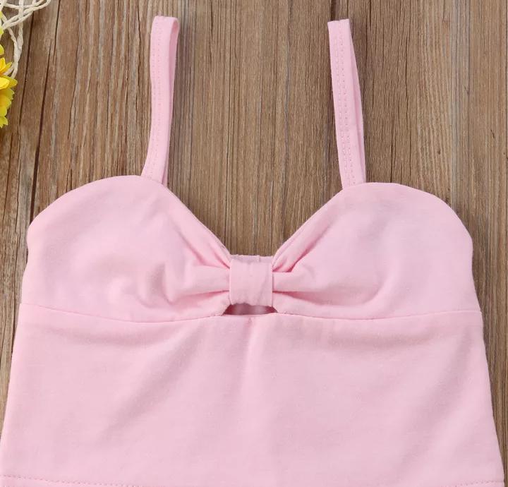 Stapped Top with Wide Pants
