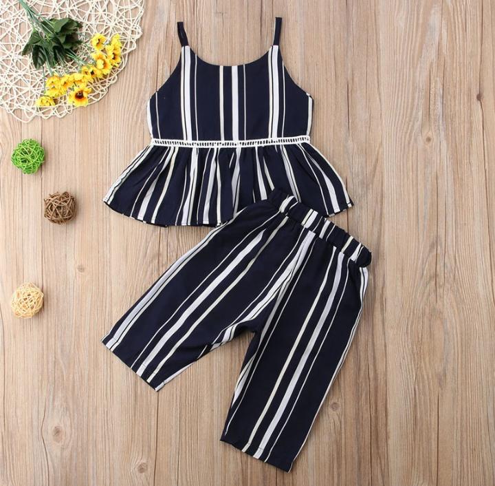Striped Culottes Set