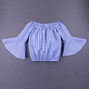 Striped Crop Top With Blue Jeans