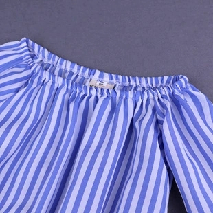 Striped Crop Top With Blue Jeans
