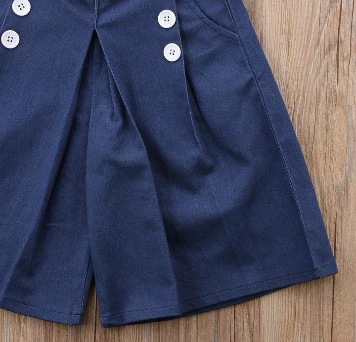 Stripped Top With Wide Pant