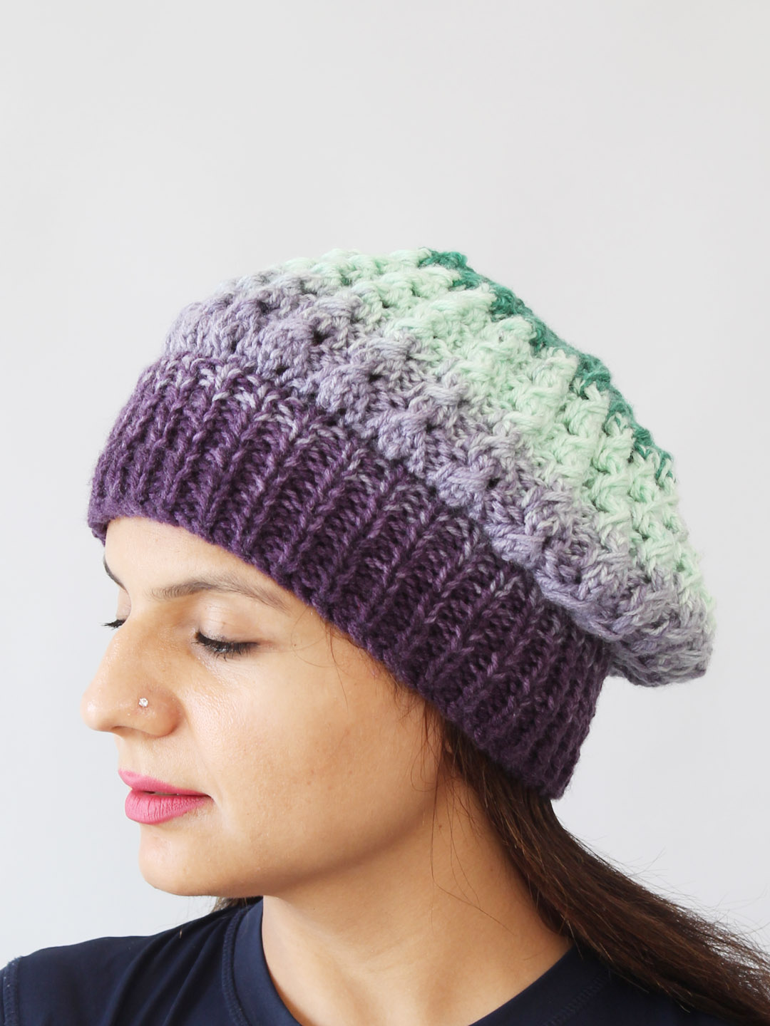 Stylish Winter Cap for Women - Purple