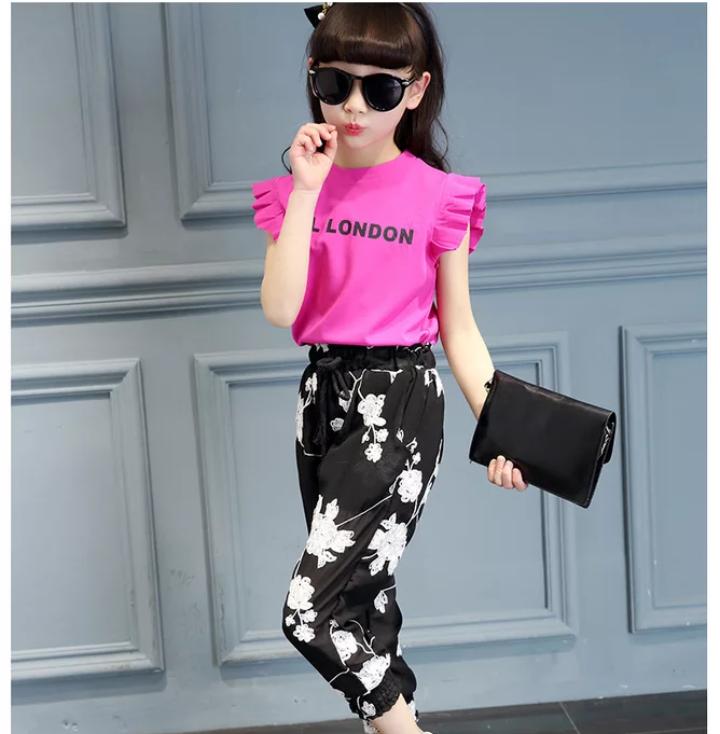 Stylish Embroidered Pants Set