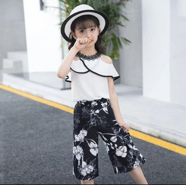 Image of Stylish Embroidered Pants Set