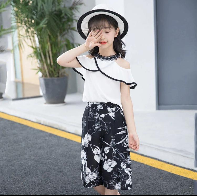 Stylish Embroidered Pants Set