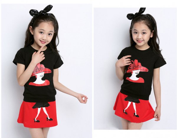 Image of Stylish Top and Skirt Set