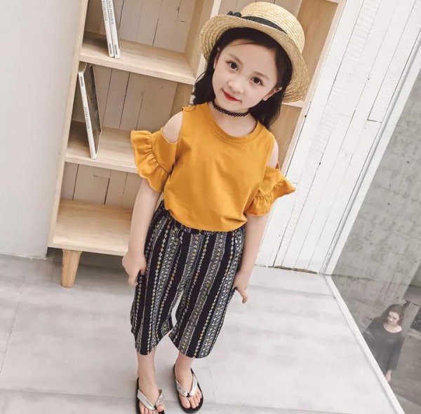 Image of Stylish Top with Culottes