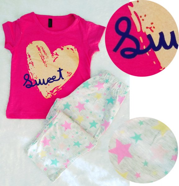 Image of Summer Casual Set with Colourful Stars