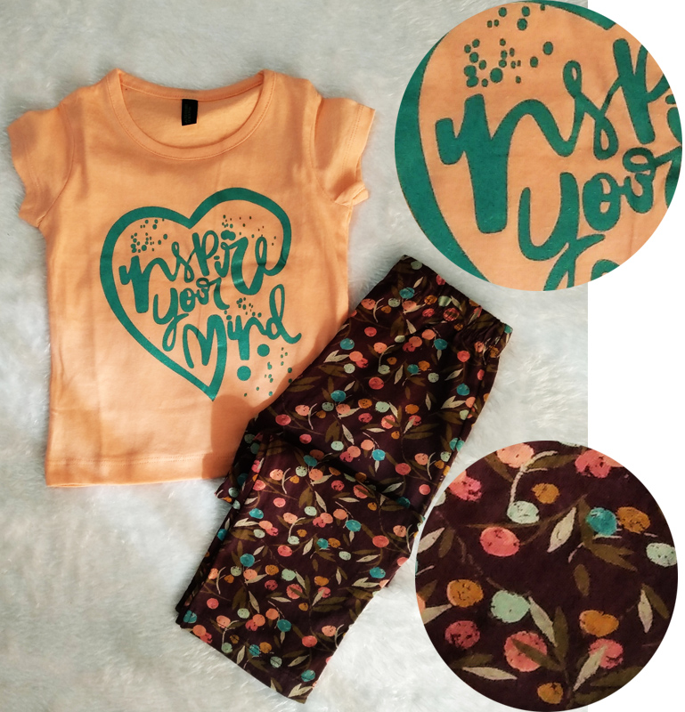 Summer Casual Set with Leaves Print