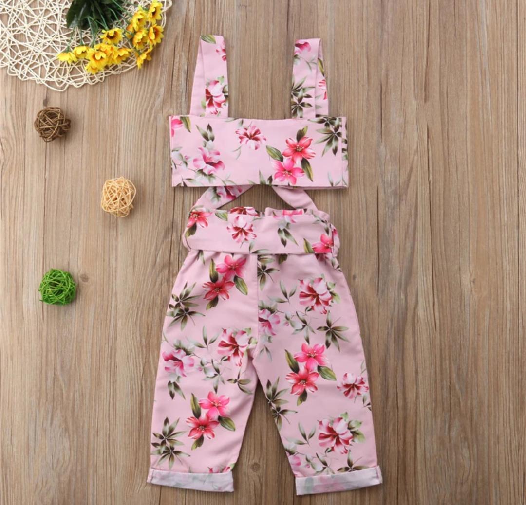 Sweet Pink Culottes and Crop Top Set