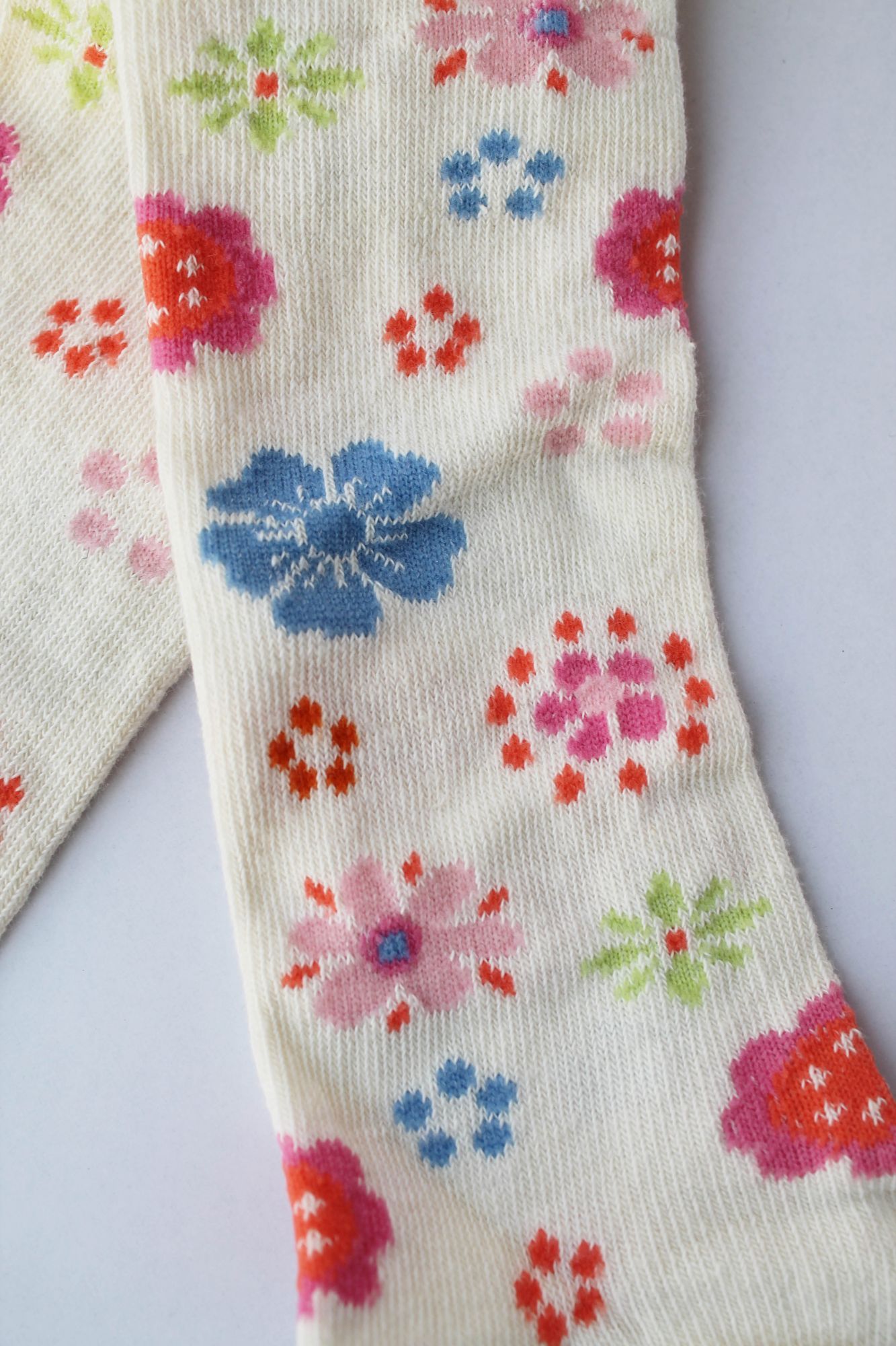 Floral Woolen Pantyhose Stockings for Girls