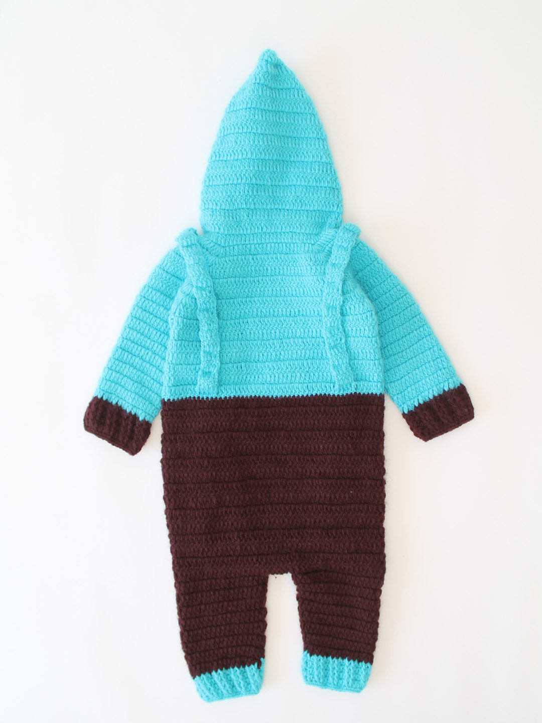 Trendy Front Open Jumpsuit for Infants with Hood & Boots - Blue