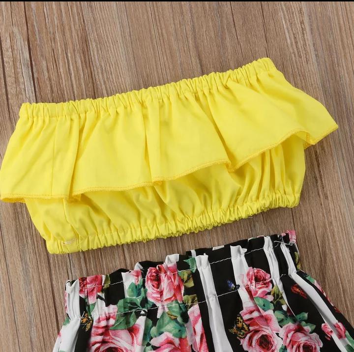 Tube Top With Floral Pant
