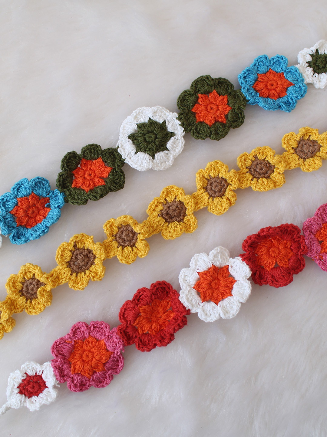 Women Crochet Floral Headband (Set of 3)