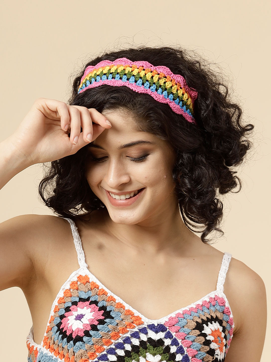 Women Crochet Floral Headband