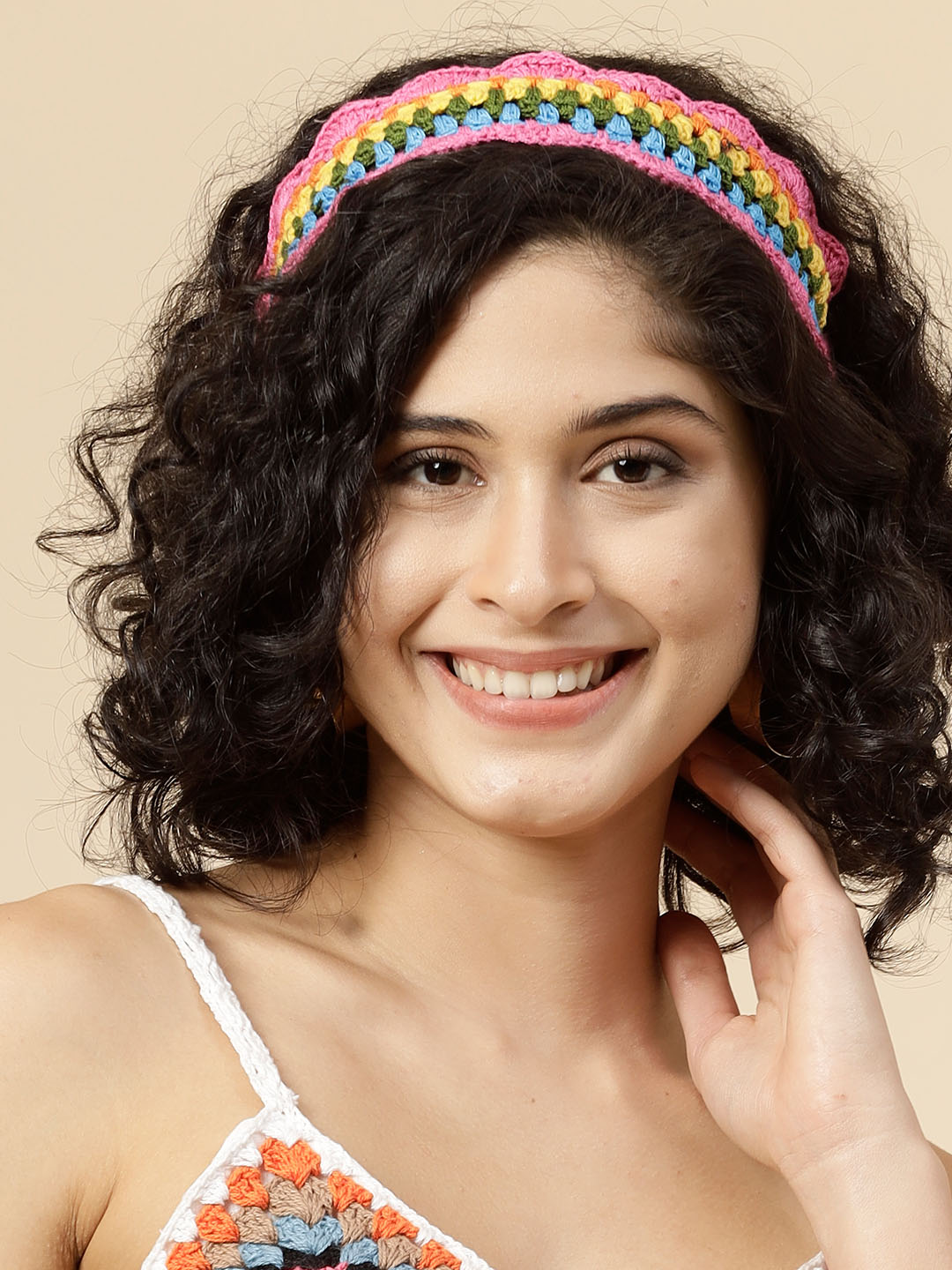 Women Crochet Floral Headband