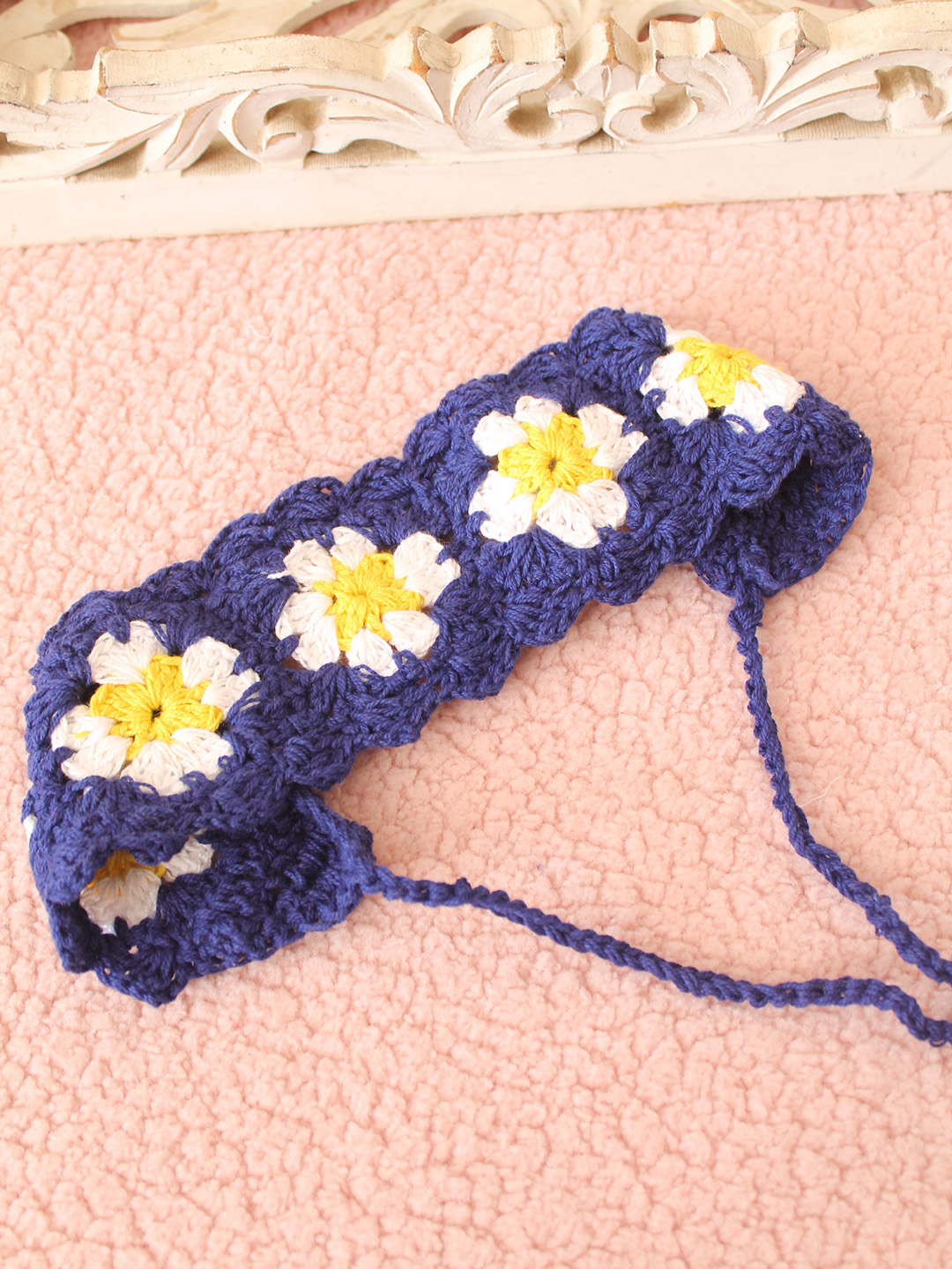 Velvery Floral Designed Crochet Headband (Set of 2) - Multicolor