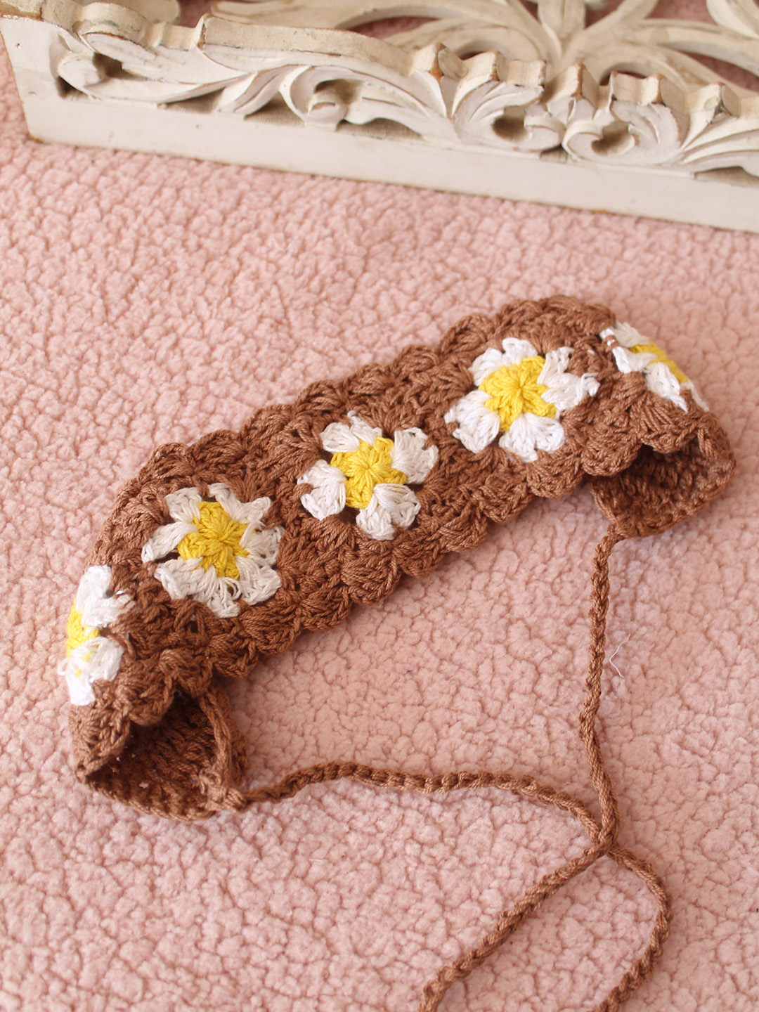 Velvery Floral Designed Crochet Headband (Set of 2) - Multicolor