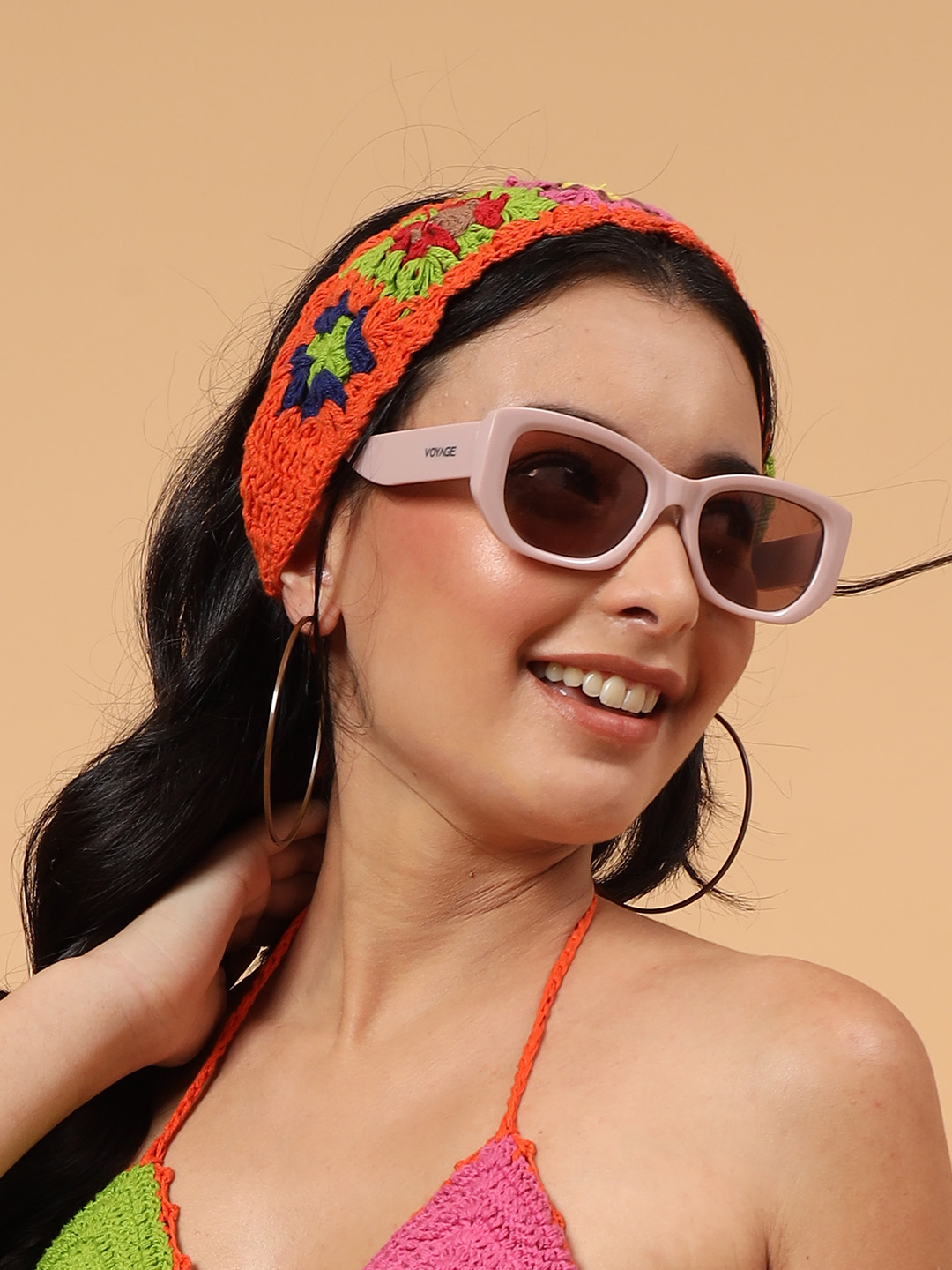 Velvery Granny Square Crochet Headband Set of 2  Multicolor