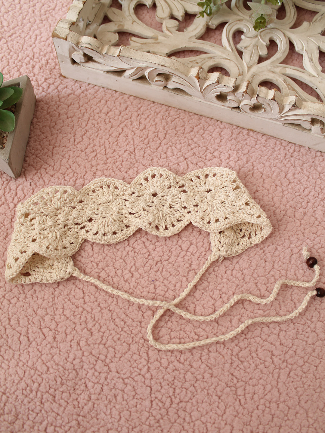 Velvery Self Designed Crochet Headband (Set of 2) - Multi