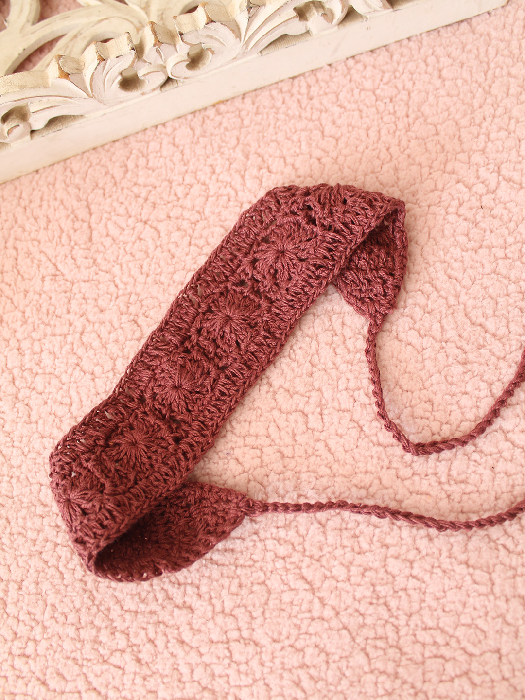 Velvery Self Designed Crochet Headband (Set of 2) - Multicolor