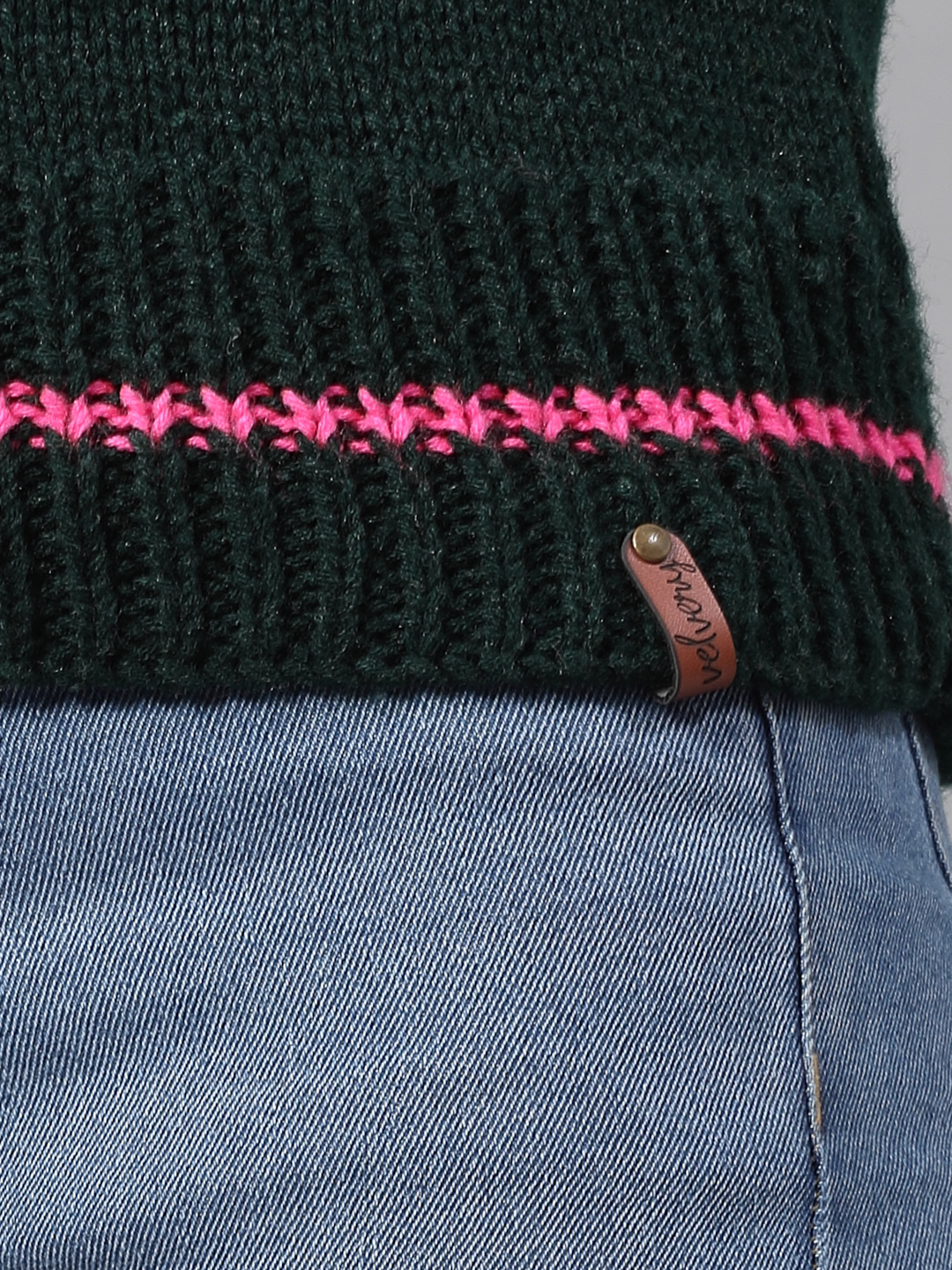 Varsity Sweater for Women - Sap Green