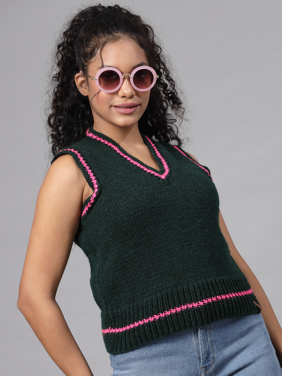 Varsity Sweater for Women - Sap Green