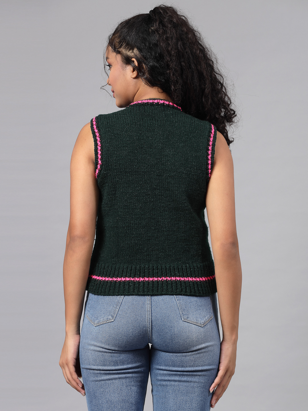 Varsity Sweater for Women - Sap Green