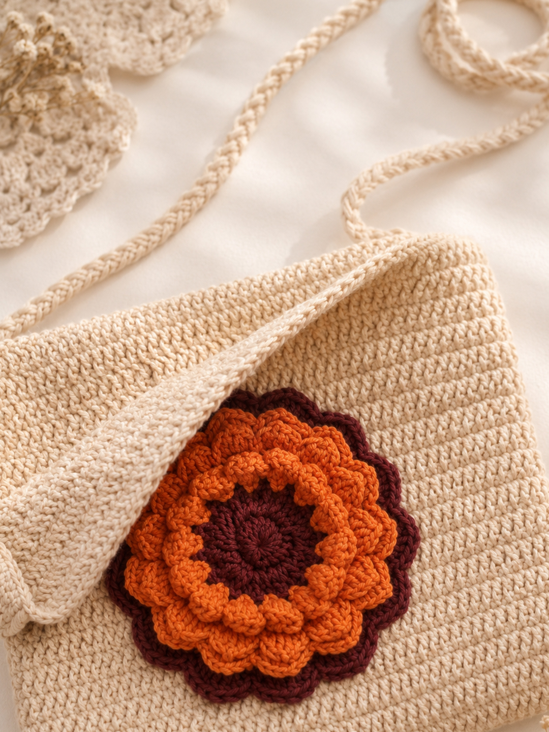 Womens Sunflower Handcrafted Sling Bag