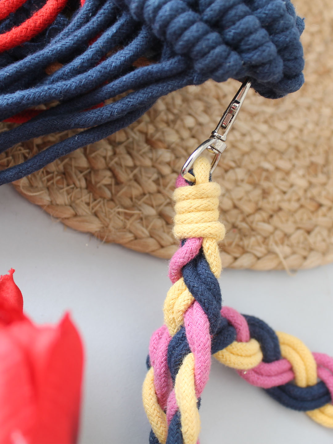 Premium Handmade Macrame Sling In Multicolour Cross Body Handbag - Multicolor
