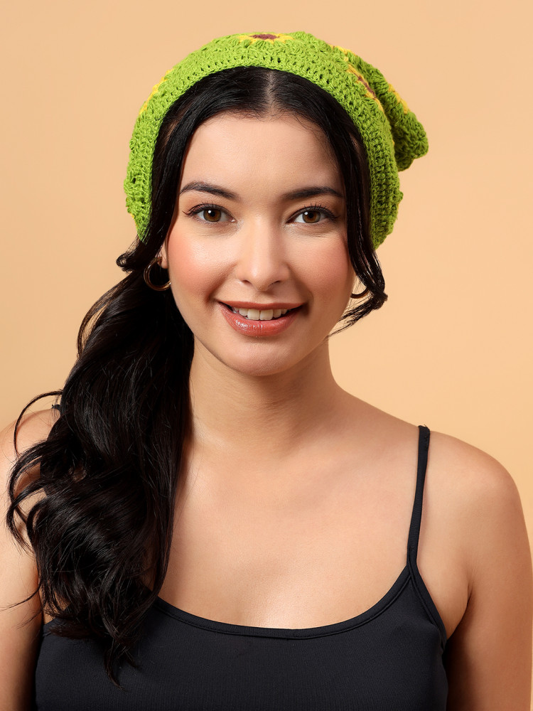 Image of Velvery Handmade Sunflower Bandana - Green