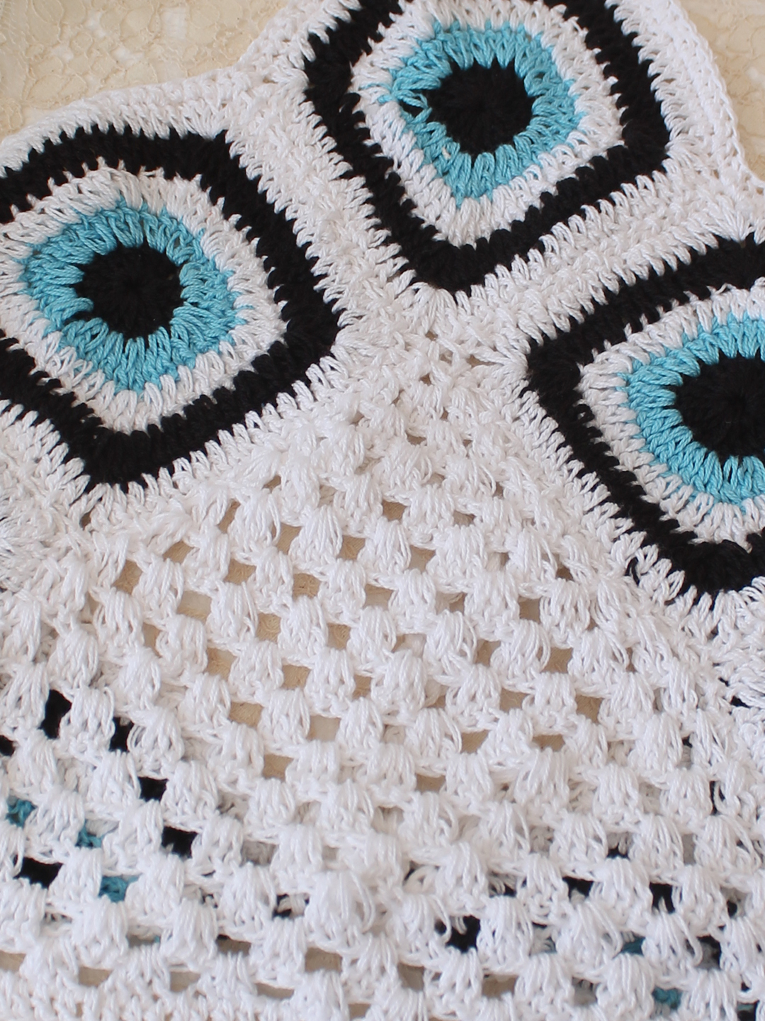 Women Crochet Head Scarf - White