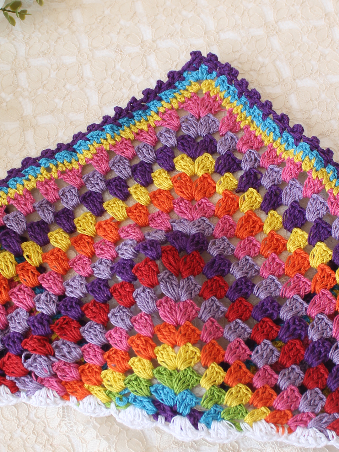 Women Crochet Head Scarf - Multicolor