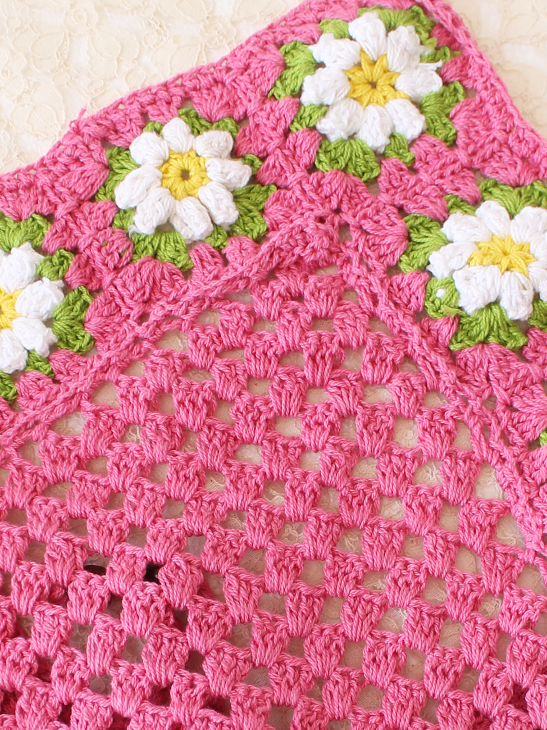 Women Crochet Head Bandana - Pink