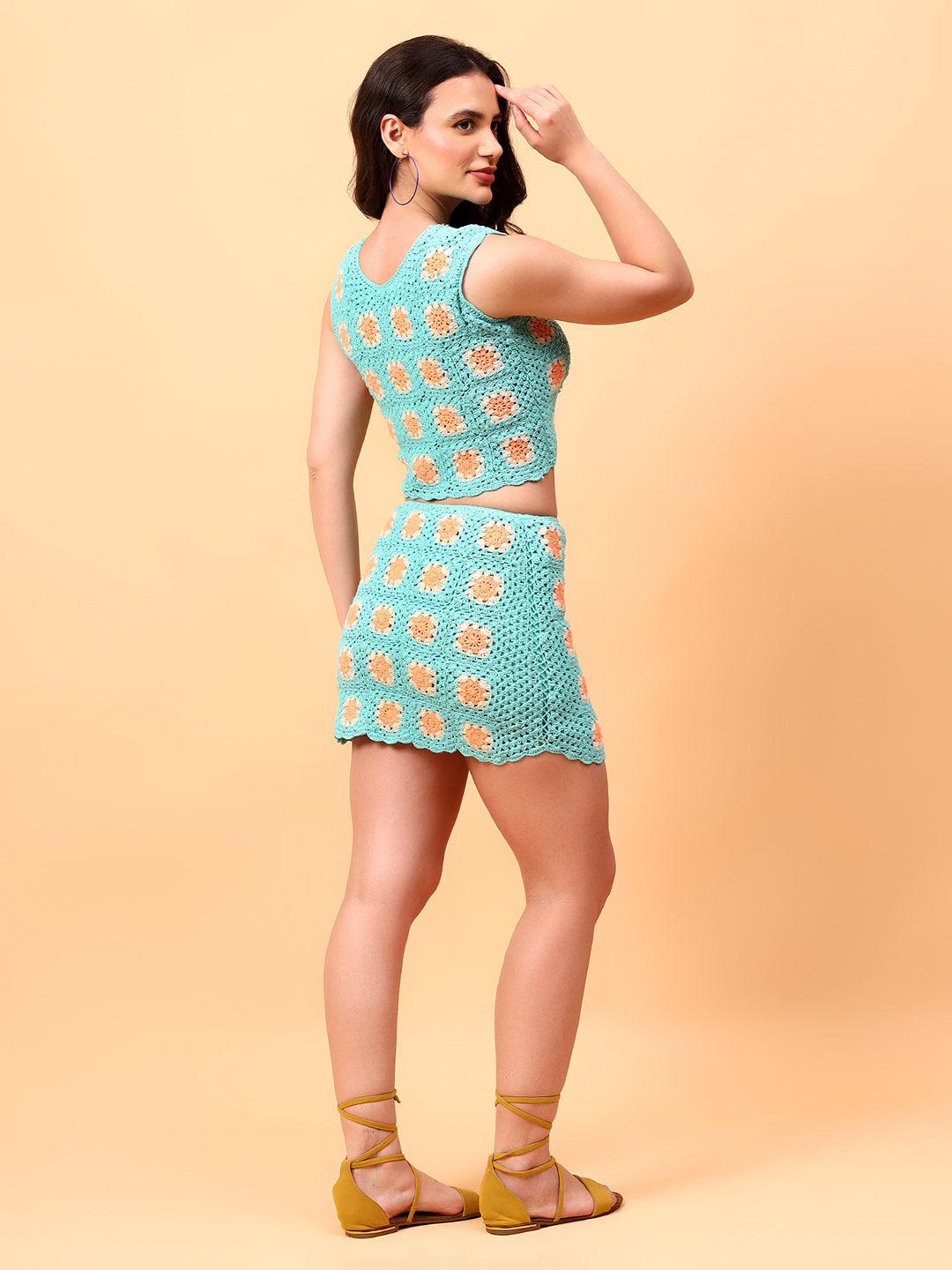 Velvery Granny Square Crochet Co-ord Set