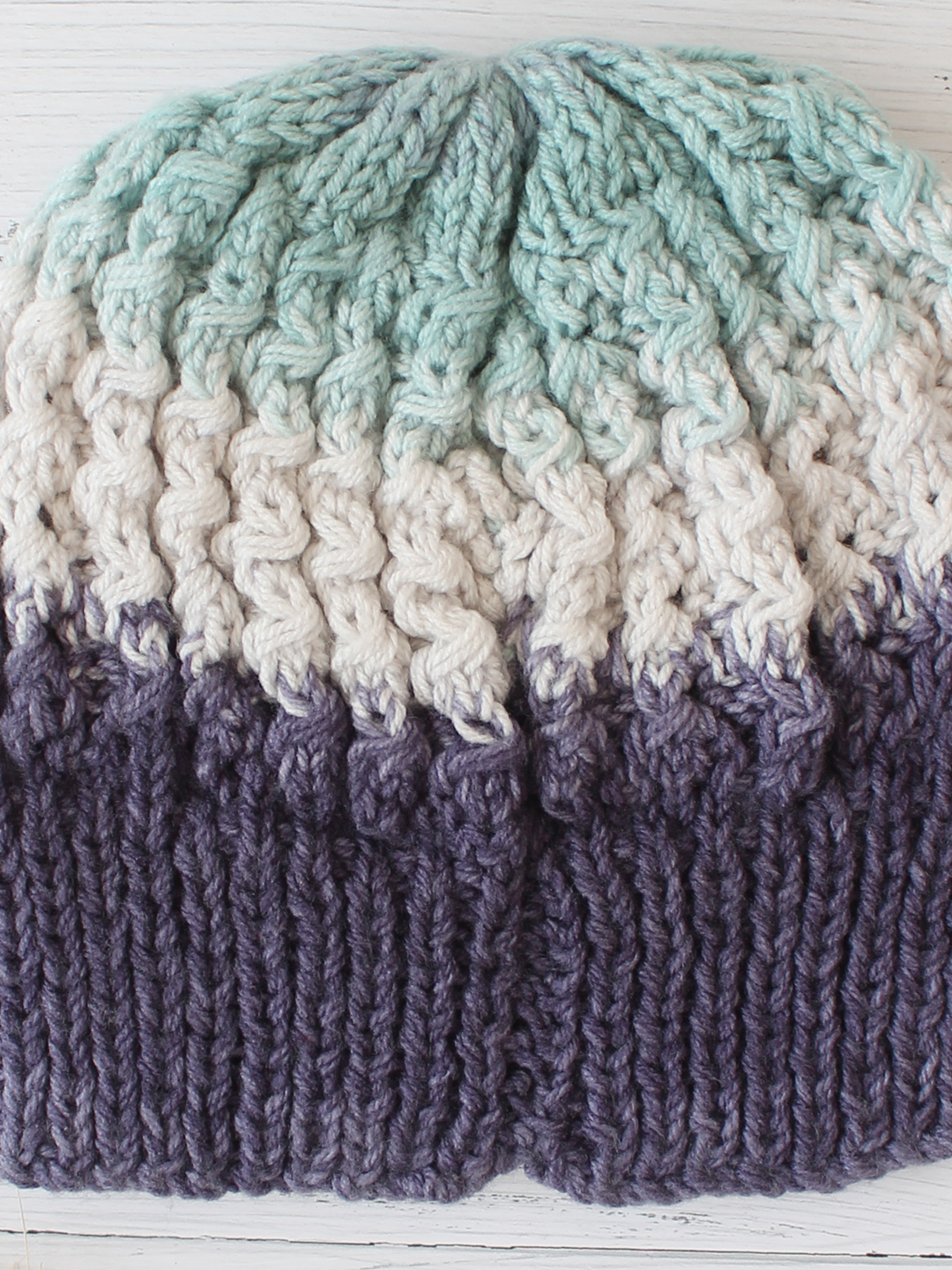 Velvery Handknitted Multi Self Design Beanie