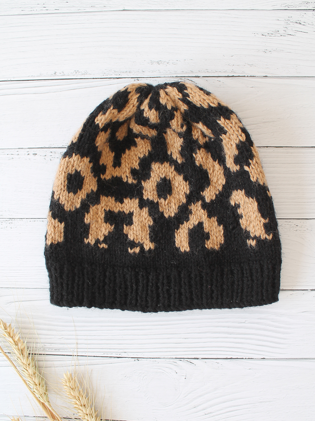 Velvery Handknitted Multi Self Design Beanie