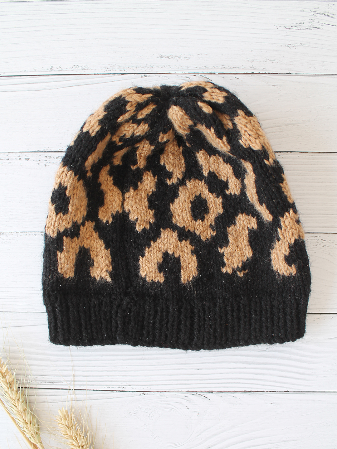Velvery Handknitted Multi Self Design Beanie