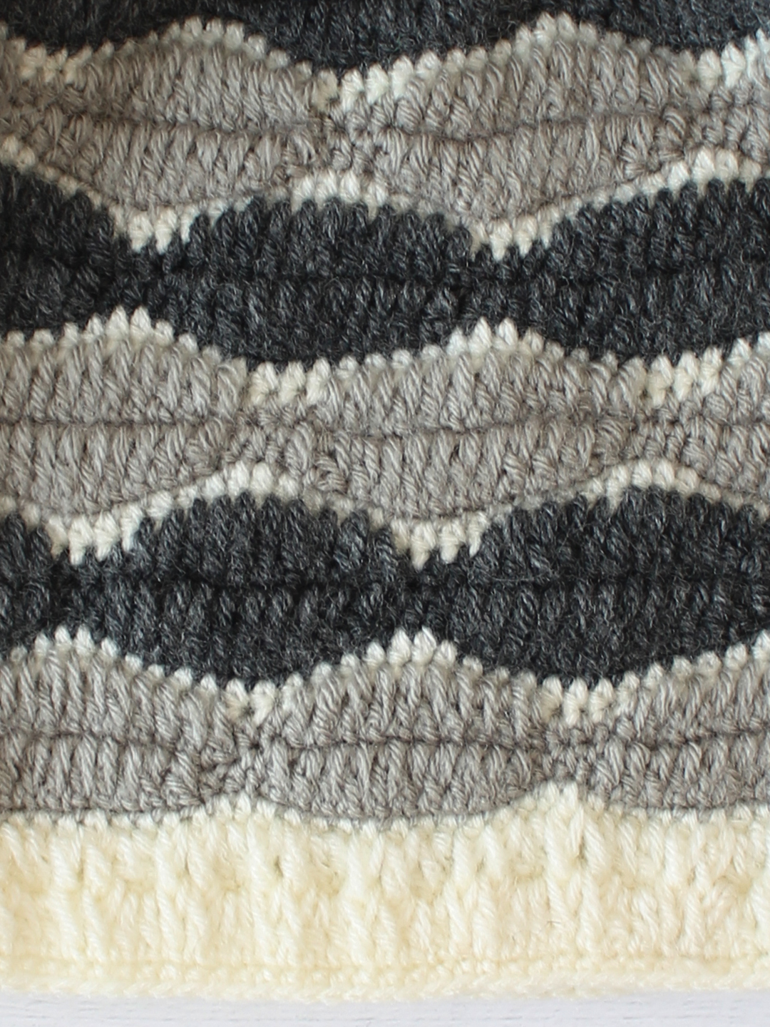 Velvery Handknitted Multi Self Design Beanie