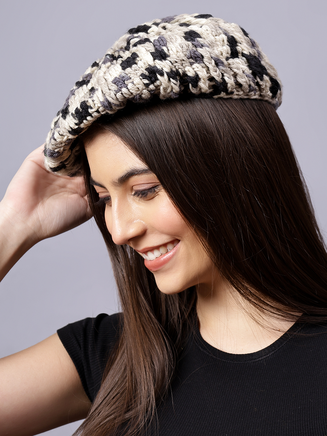 Velvery Handknitted Beanie Cap - Multicolor