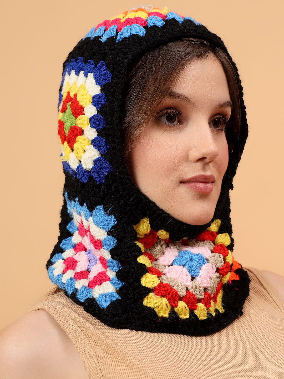 Velvery Crochet Adult Balaclava - Multicolor