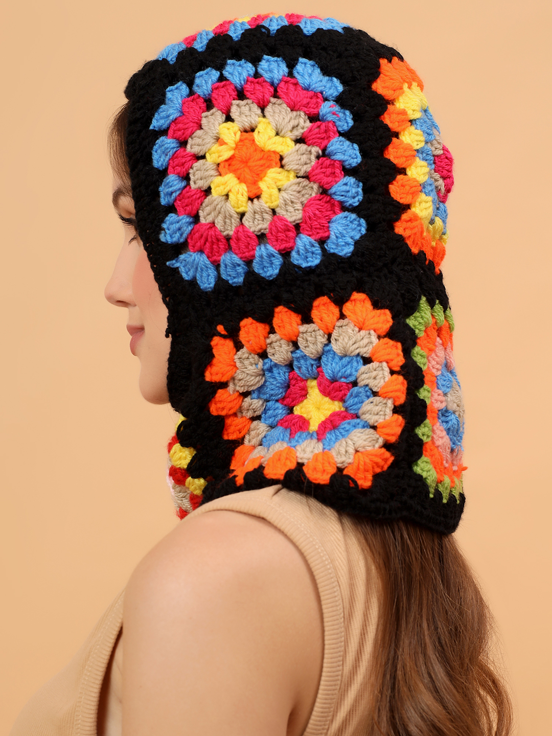 Velvery Crochet Adult Balaclava - Multicolor